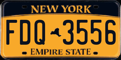 NY license plate FDQ3556