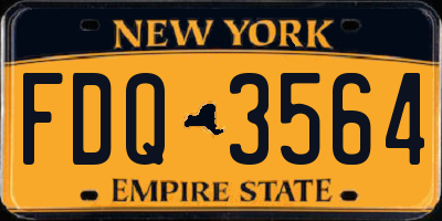 NY license plate FDQ3564