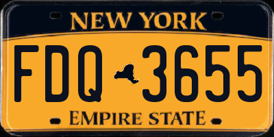 NY license plate FDQ3655
