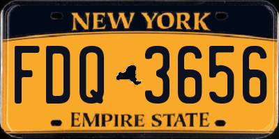 NY license plate FDQ3656