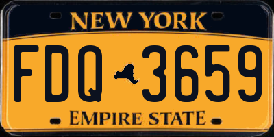 NY license plate FDQ3659