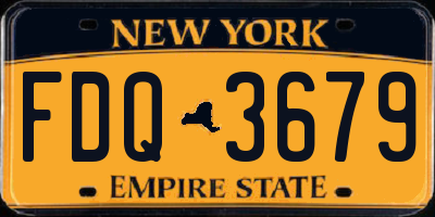 NY license plate FDQ3679