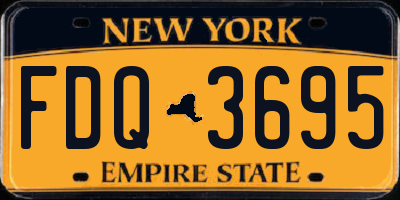 NY license plate FDQ3695
