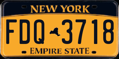 NY license plate FDQ3718