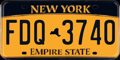NY license plate FDQ3740