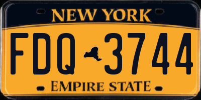 NY license plate FDQ3744