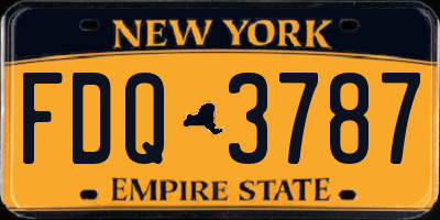 NY license plate FDQ3787