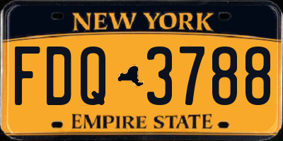 NY license plate FDQ3788