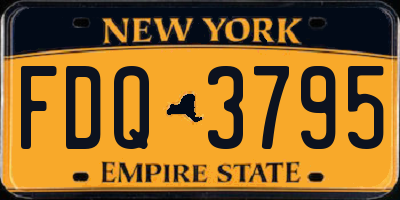 NY license plate FDQ3795