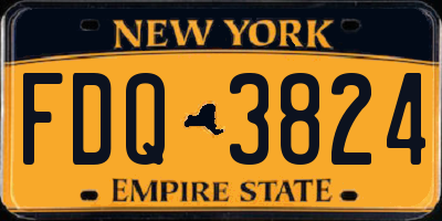 NY license plate FDQ3824