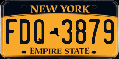 NY license plate FDQ3879