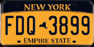 NY license plate FDQ3899