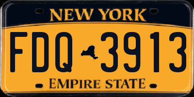 NY license plate FDQ3913