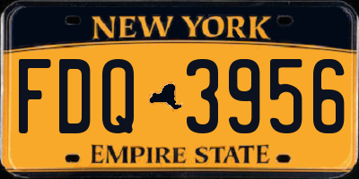 NY license plate FDQ3956