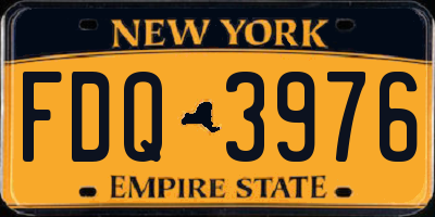 NY license plate FDQ3976