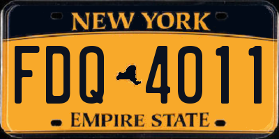 NY license plate FDQ4011