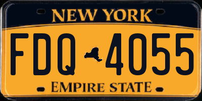 NY license plate FDQ4055