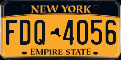 NY license plate FDQ4056