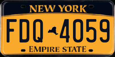 NY license plate FDQ4059
