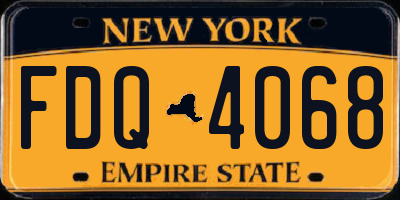 NY license plate FDQ4068