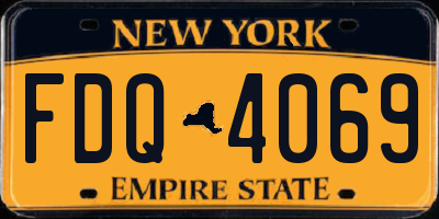 NY license plate FDQ4069