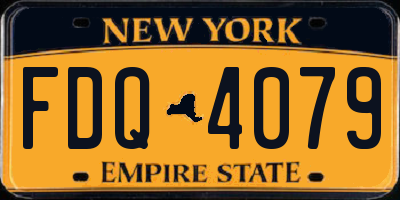 NY license plate FDQ4079