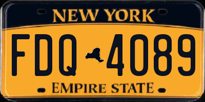 NY license plate FDQ4089