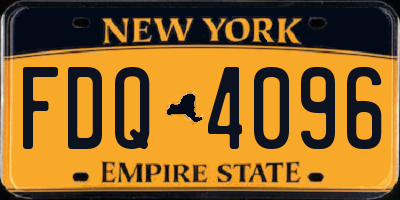 NY license plate FDQ4096