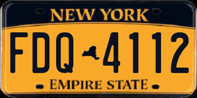 NY license plate FDQ4112