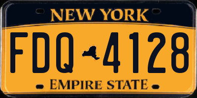 NY license plate FDQ4128