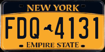 NY license plate FDQ4131