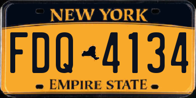 NY license plate FDQ4134