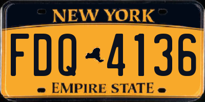 NY license plate FDQ4136