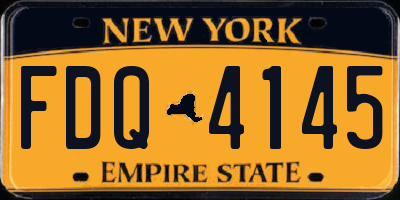 NY license plate FDQ4145