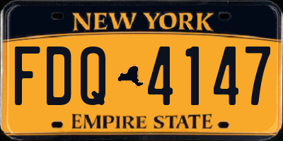 NY license plate FDQ4147