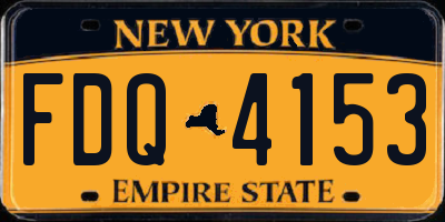 NY license plate FDQ4153