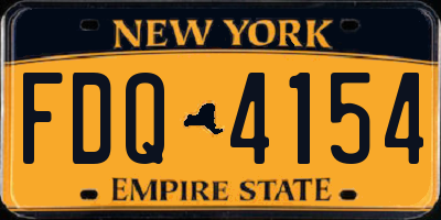 NY license plate FDQ4154
