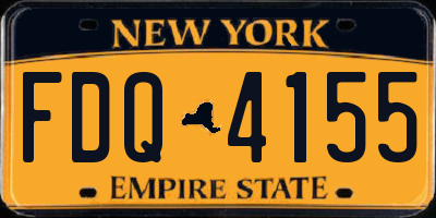 NY license plate FDQ4155