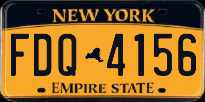 NY license plate FDQ4156
