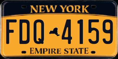 NY license plate FDQ4159