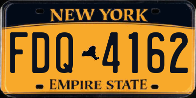 NY license plate FDQ4162