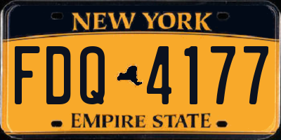 NY license plate FDQ4177