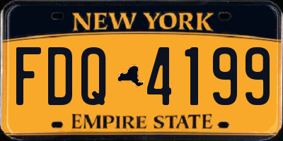NY license plate FDQ4199