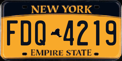 NY license plate FDQ4219