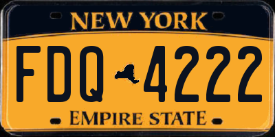 NY license plate FDQ4222