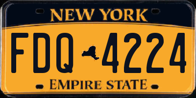 NY license plate FDQ4224