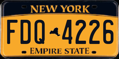 NY license plate FDQ4226