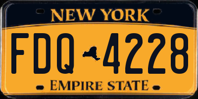 NY license plate FDQ4228