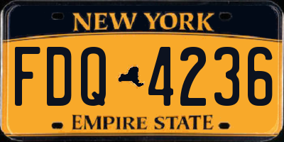 NY license plate FDQ4236