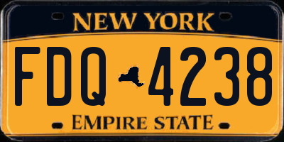 NY license plate FDQ4238